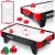 Léghoki asztal, Neo-Sport NS-424 Air Hockey, fehér, 80,5 x 42 x 22 cm, hordozható, légáram rendszer, 2 ütővel és 2 koronggal, analóg számláló, elemes (6 db AA)