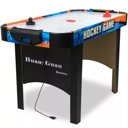 Léghoki asztal, Neo-Sport NS-425 Air Hockey, fehér, 137 x 79,5 x 69 cm, asztali, MDF és PVC, légáram rendszer, 2 ütővel és 2 koronggal, analóg számláló, hálózati (220–240 V)