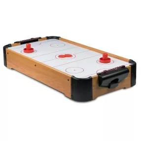   Léghoki asztal, Neo-Sport NS-426 Air Hockey, fehér, 70 × 38 × 12,5 cm, asztali/hordozható, MDF és PVC, légáram rendszer, 2 ütővel és 2 koronggal, analóg számláló, elemes (6 db AA)