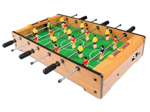Csocsóasztal, Neo-Sport NS-435, zöld, 48,5 x 28,5 x 8,4 cm, hordozható, 18 játékos, 2 labda, 6 krómozott rúd, csúszásgátló fogantyúk, kézi számláló