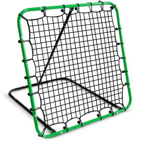   Visszapattanó futball edzőkapu, Neo-Sport, 100 x 100 cm, zöld keret, fekete PE háló, fém váz, időjárásálló, 4 db rögzítő