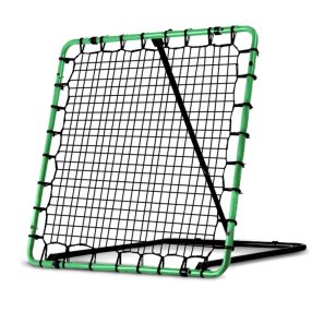   Visszapattanó futball edzőkapu, Neo-Sport, 120 x 120 cm, zöld keret, fekete PE háló, fém váz, időjárásálló, 4 db rögzítő