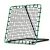 Visszapattanó futball edzőkapu, Neo-Sport, 120 x 120 cm, zöld keret, fekete PE háló, fém váz, időjárásálló, 4 db rögzítő