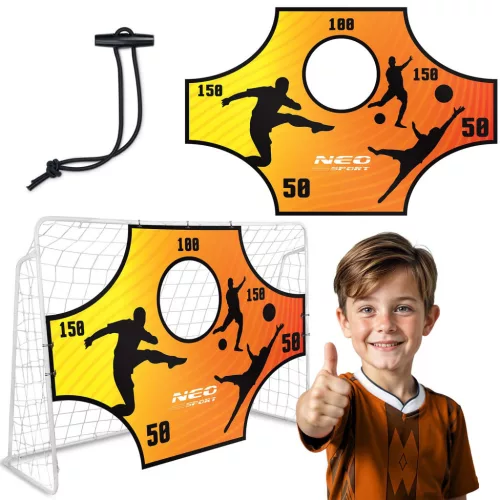 Célzóponyva futballkapura, Neo-Sport, 180 x 120 cm, vízálló, ütésálló, rögzítőkkel, könnyű felszerelés