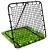 Visszapattanó futball edzőkapu, Neo-Sport, 120 x 120 cm, fekete keret, fekete PE háló, fém váz, időjárásálló, 4 db rögzítő