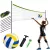 Röplabda és tollaslabda háló és állvány szett, Neo-Sport, 570 x 230 cm, állítható magasságú, fém oszlopok, PE háló, labdával és pumpával, könnyen szerelhető (TE1498)
