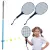 Speedball készlet, Neo-Sport NS-499, 124–138,5 cm állítható magasság, fém, időjárásálló, rugós vég, földbe rögzíthető, 2 db ütővel
