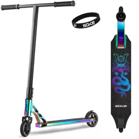   Kaszkadőr roller, SOKE XTR Street Rainbow, fekete, 87 cm, 11 cm PU kerekek, ABEC-9 csapágy, HIC kompresszió, Flex Fender fék, alumínium deck