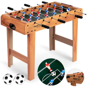   Csocsóasztal, Neo-Sport NS-802, zöld, 70 x 37 x 62 cm, fa, 18 játékos, 2 db labda, 6 krómozott rúd, csúszásgátló fogantyúk, kézi számláló