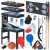 Multifunkciós játékasztal, Neo-Sport NS-810, 5 az 1-ben, 92 x 46 x 73 cm, biliárd, léghoki, pingpong, kosárlabda, íjászat, állítható lábak, teljes kiegészítőkkel