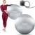 Fitnesz labda, Neo-Sport NS-952, ezüst, 75 cm, pukkanásgátló rendszer, csúszásmentes felület, PVC, pumpával (TE195200)