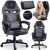 Gamer szék, Sofotel Furon, fekete, 37-57 cm ülésmagasság, gumírozott kerekek, derék- és fejpárnával, 120 kg teherbírás