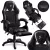 Gamer szék, Sofotel Specter, fekete, 42-52 cm ülésmagasság, gumírozott kerekek, lábtartós, dönthető, fejpárnával, 120 kg teherbírás