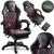 Gamer szék, Sofotel Specter, fekete/piros, 42-52 cm ülésmagasság, gumírozott kerekek, lábtartós, dönthető, fejpárnával, 120 kg teherbírás