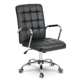   Irodai szék, Sofotel Benton, fekete, műbőr kárpitozás, dönthető Tilt mechanika, magasságállítás, ergonomikus háttámla, karfával