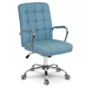   Irodai szék, Sofotel Benton, kék, műbőr kárpitozás, dönthető Tilt mechanika, magasságállítás, ergonomikus háttámla, karfával