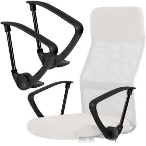   Szék karfa, Sofotel Sydney II típushoz, 2 db, fekete, tartós műanyag, univerzális méret, csavarok nélkül