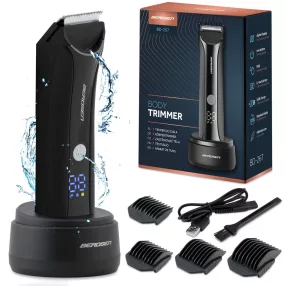   Akkumulátoros testszőrnyíró, Berdsen BD-267, fekete, 5 W, acél penge, 3-12 mm, LCD kijelzős, Li-ion 3,7 V 600 mAh, USB-C töltés