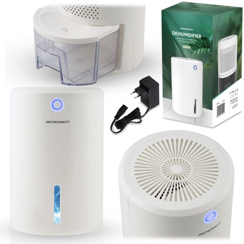 Páramentesítő, Berdsen BD-526, fehér, 800 ml tartály, ultracsendes 34 dB, Peltier-technológia, 280 ml/nap, LED világítás, 22,5 W