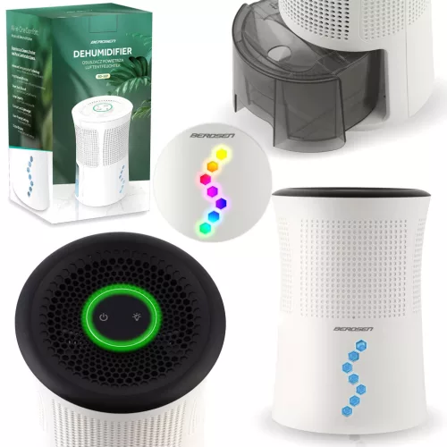 Páramentesítő, Berdsen BD-527, fehér, 700 ml tartály, 300 ml/nap, ultracsendes 34 dB, Peltier-technológia, LED világítás, energiatakarékos, 22,5 W