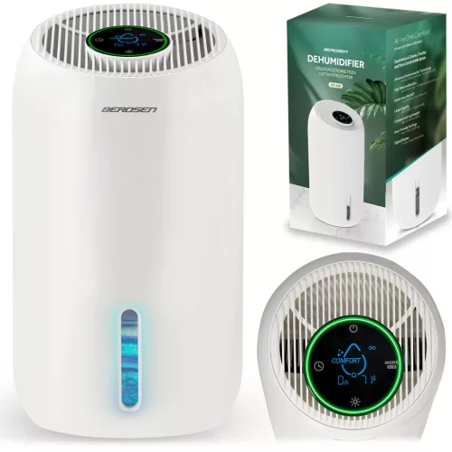 Páramentesítő, Berdsen BD-529, fehér, 1650 ml tartály, ultracsendes 34 dB, 750 ml/nap teljesítmény, LED világítás, időzítő, automata, éjszakai mód, 64 W
