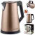 Vízforraló, Berdsen BD-708, 1700 ml, réz, 1850-2200 W, duplafalú, szárazonforrás elleni védelem, nem melegedő burkolat, melegen tartás 2 óráig, 360°-os talp
