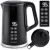 Vízforraló, Berdsen BD-713, 1700 ml, fekete-ezüst, 1850-2200 W, érintőpaneles hőfokbeállítás, duplafalú, acél ház, szárazonforrás elleni védelem, 360°-os talp, hőmérővel