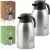 Termosz kancsó készlet, Berdsen BD-780, 2 x 2000 ml, 2 db, ezüst, rozsdamentes acél, duplafalú, meleg és hideg italokhoz, 12 órás hőmegtartás, kávéhoz és teához