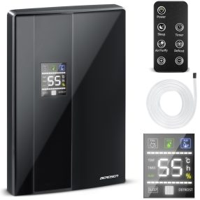   Páramentesítő, Berdsen BR-20D, fekete, 2000 ml tartály, UV-lámpás légtisztító funkcióval, Peltier-technológia, időzítő, csendes működés 38 dB, 90 W