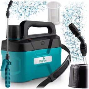   Akkumulátoros permetező, Plonos PL-607, türkiz/fekete, 5 l, vállpántos, 12 V, PE tartály