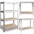 Műhelypolc, Plonos 470000, ezüst, 150 x 75 x 30 cm, 4 polcos, acél, MDF polclapok, állítható polcmagasság, teherbírás: 135 kg/polc