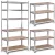 Műhelypolc, Humberg HR-815, ezüst, 222 x 110 x 50 cm, 6 polcos, acél, MDF polclapok, állítható polcmagasság, teherbírás: 150 kg/polc