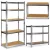 Műhelypolc, Humberg HR-853, ezüst, 183 x 90 x 40 cm, 5 polcos, acél, MDF polclapok, állítható polcmagasság, teherbírás: 265 kg/polc