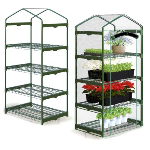 Melegágy, Plonos 4923, 70 x 50 x 160 cm, átlátszó, PVC 110 g/m2 borítás, acél váz, UV-álló, vízálló, cipzáras ajtó
