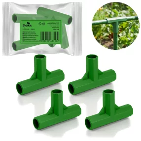   Növénytámasz csatlakozó, Plonos PL-941, zöld, átmérő: 1, 1 cm, 3-as típus, T alakú, 70 mm magas, PE műanyag, 4 db-os csomag (TE494140)