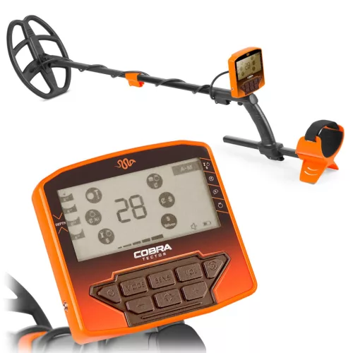 Fémdetektor, Cobra Tector Rush, 71-137 cm, 28 cm vízálló keresőfej, LCD kijelző, hangjelzés, 5 beállítás, elemes (2 db 9V)