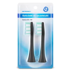   Szónikus fogkefefej, Berdsen Sonica, fekete, 2 db, lepedékeltávolító, zománckímélő, Berdsen Sonica B3 és B4 fogkeféhez