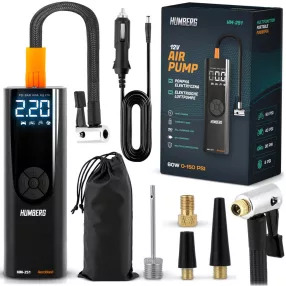   Elektromos pumpa, Humberg HM-251, 60 W, 12 V szivargyújtós, LED kijelző, automatikus leállítás, beépített zseblámpa, SOS mód (TE525100)