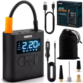   Akkumulátoros pumpa, Humberg HM-252, vezeték nélküli, 6000 mAh, LED kijelző, USB-C töltés, automatikus leállás, beépített zseblámpa, SOS mód (TE525200)