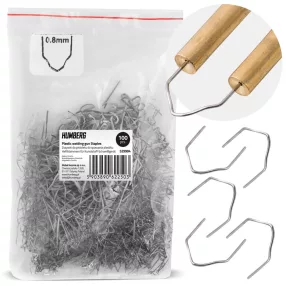   Műanyaghegesztő kapocs, Humberg, D típus, 100 db, hullámszélesség: 8 mm, univerzális, rozsdaálló fém