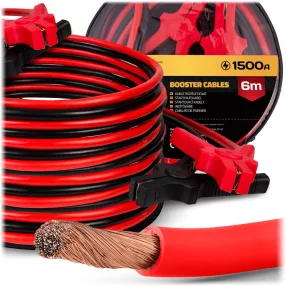   Indítókábel, Humberg HM-362, 600 cm, 1500 A indítóáram, 50 mm2 keresztmetszet, rézbevonatú vezeték, autóhoz, erőgépekhez