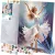 Számfestő készlet, Massido, táncoló nő minta, 40 x 50 cm, színes, számozott vászon, vízbázisú festék, ecsetekkel és festékekkel, fali akasztókkal