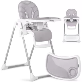   Etetőszék, Ricokids Tulo, lila, összecsukható, állítható, levehető tálcával, 5 pontos biztonsági öv, 2 kerekes láb, lábtartó, teherbírás: 15 kg