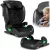 Autósülés, Nukido Louis, fekete, 15–36 kg / 100–150 cm, Isofix, i-Size (ECE R129), 12 fokozatú fejtámla, 2 fokozatú döntés, mosható huzat, oldalsó védelem