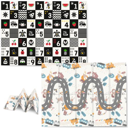 Játszószőnyeg, Nukido NK-341, számok, 200 x 150 cm, összehajtható, kétoldalas, vízálló, 1 cm vastag, XPE hab, csúszásgátló