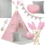 Gyereksátor, Nukido NK-406 Tipi, 116 x 116 x 165 cm, pink, 2 párna, vastag csúszásgátlós matrac, stabilizátor, fenyőfa rudak