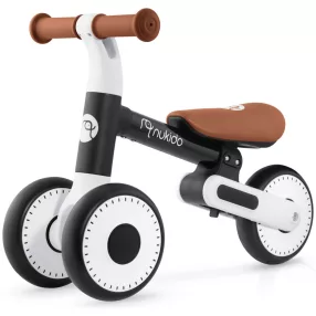   Háromkerekű futóbicikli, Nukido NK-603, fekete, EVA habkerekek 15 cm, állítható ülésmagasság 25-28 cm, kormányfordulás határoló, 12 hónapos kortól (TE760300)