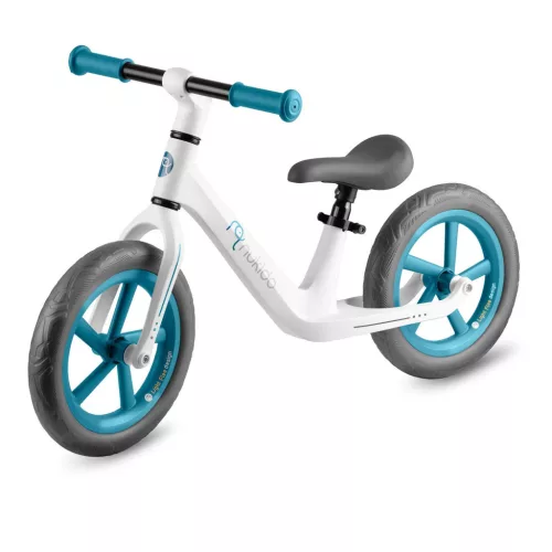 Kétkerekű futóbicikli, Nukido Light Flee, fehér, EVA habkerekek 29 cm, tartós nylon váz, állítható ülésmagasság 35-41 cm, puha ülés, gumírozott markolat, szuperkönnyű (TE760400)