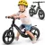 Kétkerekű futóbicikli, Ricokids Funnu, fekete, magnézium váz, EVA habkerekek 29 cm, állítható ülésmagasság 35-42 cm, gumírozott markolatok ütközőkkel, könnyű (TE760500)