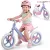 Kétkerekű futóbicikli, Ricokids Funnu, lila, magnézium váz, EVA habkerekek 29 cm, állítható ülésmagasság 35-42 cm, gumírozott markolatok ütközőkkel, könnyű (TE760502)